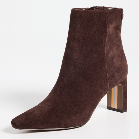 Sam Edelman Dark Brown Suede Ankle Booties - Picture 2 of 11